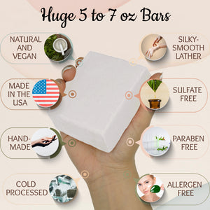 Amish Farms Fragrance-Free & Dye-Free Natural Bar Soap for Sensitive Skin (Huge 5 Bars in a Bag)